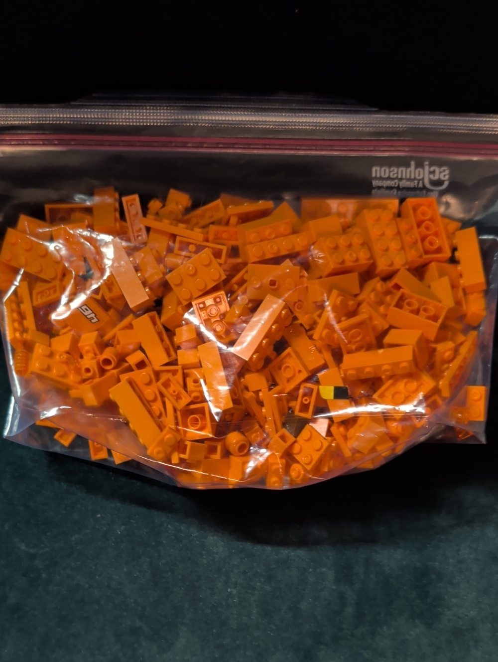 Lot Of Orange Lego Bricks
